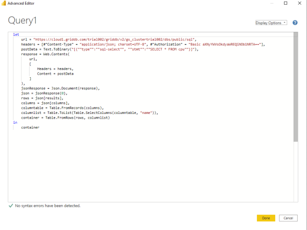 Power BI With GridDB Cloud | GridDB: Open Source Time Series Database ...