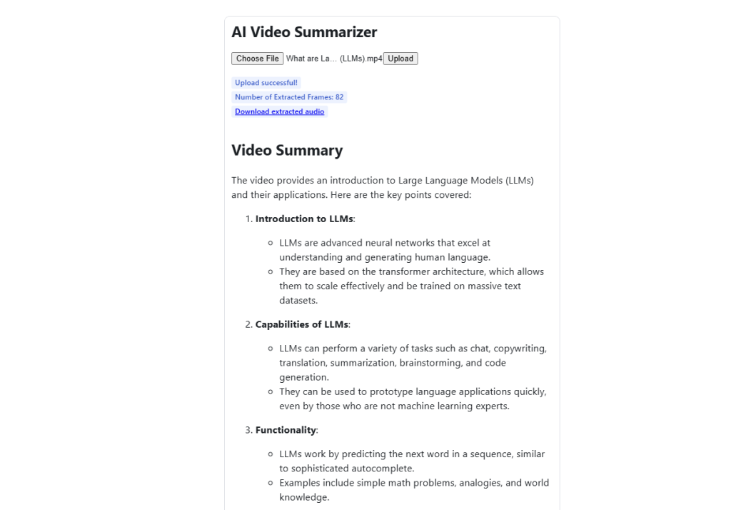 Video Synopsis Building Video Summarizer Using AI | GridDB: Open Source Time Series ...